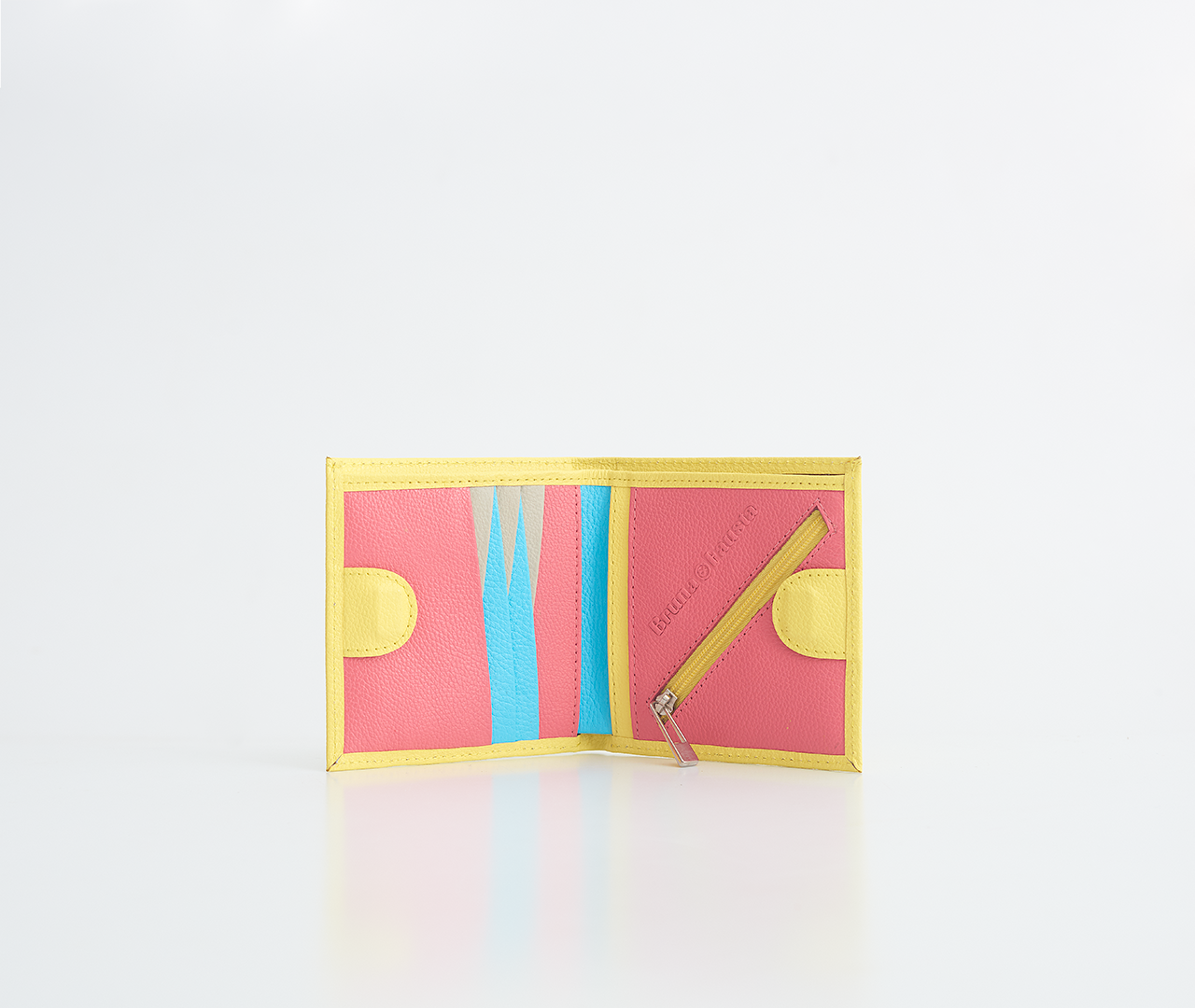 Kurze gelbe Geldbörse